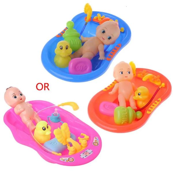 Jouets de bain baignoire avec bébé poupée jouet de bain pour enfant jouets flottants dans l'eau début éducatif 231204