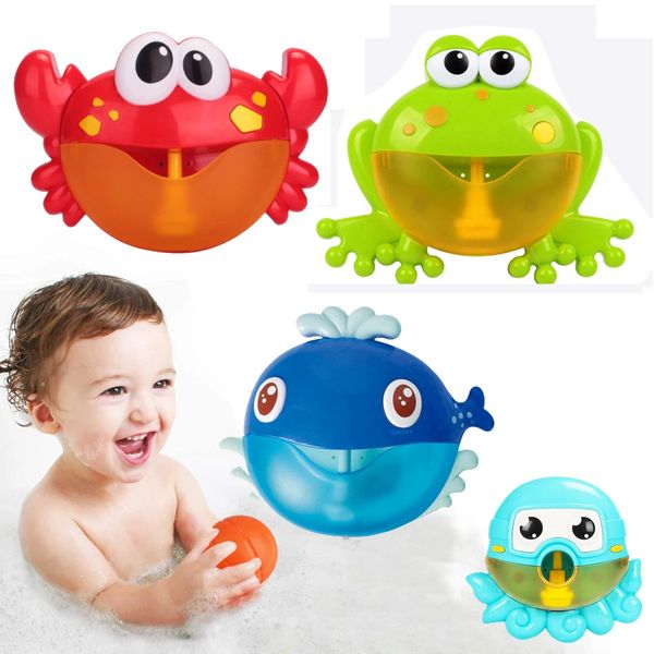 Brinquedos de banho Bolha Caranguejos Sapo Bebê Banho Brinquedo Criança Banho Bubble Maker Piscina Banheira Banheira Máquina de Sabão Brinquedos de Banheiro para Crianças Crianças 231204