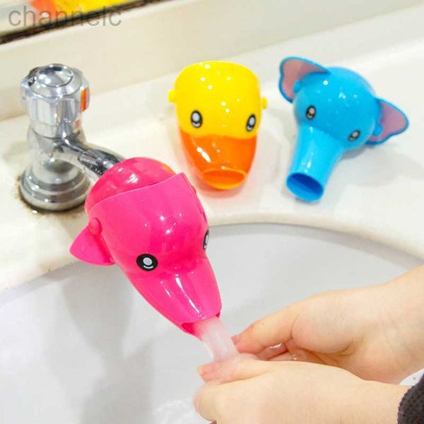 Juguetes de baño, grifo extensor de dibujos animados, juguete para Baby Shower, pato, delfín, elefante, niños pequeños, lavado a mano, lavabo, grifo