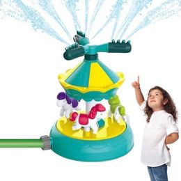 Jouets de bain Jouets de sprint d'amusement aquatique pour enfants carrousel de sprint gonflable pour enfants cheval à bascule pour enfants été jouets gonflables de pelouse de jardin extérieur 230615