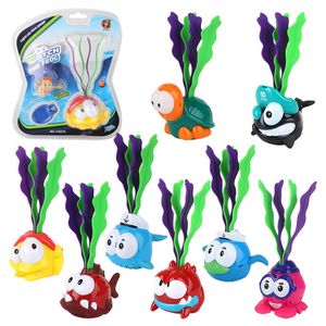 Jouets de bain enfants été piscine ensemble avec lumières herbe de mer accessoires plongée sous-marine jeux d'entraînement 230617