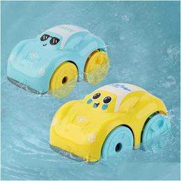 Jouets de bain enfants eau jouant ABS horloge voiture dessin animé véhicule bébé enfants cadeau salle amphibie flottant 221118 livraison directe Matern Otojy