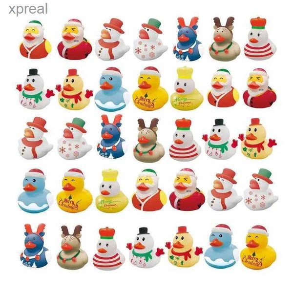 Toys de bain Christmas Rubber Duck Cartoon Christmas Duck Bath Toy Fun Duck Bathtub Toy Childrens Boys and Girls Christmas Party Giftwx