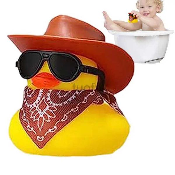 Jouets de bain canards en caoutchouc canard en caoutchouc de lunette de soleil canard de voiture pour tableau de bord du jouet de bain flotte de canard accessoires