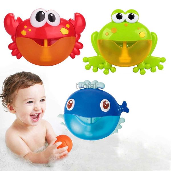 Bath Toys Crab Bubble Soap Machine Baby Bath Electric With Music Toys Kids Frog Machine Automatic Bubble Funny Frog Bath Pool nageur Jouet D240507