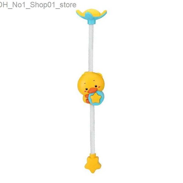 Jouets de bain Mignon bébé jouets de bain automatique petit canard jaune douche caneton baignoire eau jouet arroseur électrique jouet batterie fournie Q231212