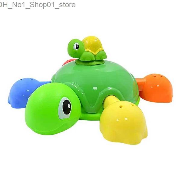 Juguetes de baño Forma de tortuga linda Juguete de baño Wind-up Infantil Natación Tortuga Baño Baño Juguete Montessori Preescolar Aspersor Juguete para niños Q231212