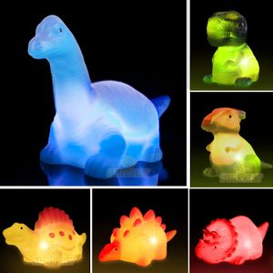 Jouets de bain dinosaure allument le caoutchouc flottant pour bébé enfants piscine pour tout-petits baignoire d'eau douche enfants 221118