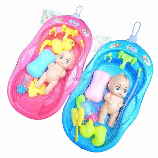 Bath Toys Doll Bath Toy Ensemble Gardez les enfants divertissés de jeux de bain Gift pour la journée des enfants Thanksgiving D240507