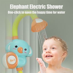 Jouets de bain Jouets de douche d'éléphant électrique Jouets de douche pour enfants Bébé Robinet d'eau de pulvérisation à l'extérieur de la baignoire Arroseur Forte Ventouse 231204