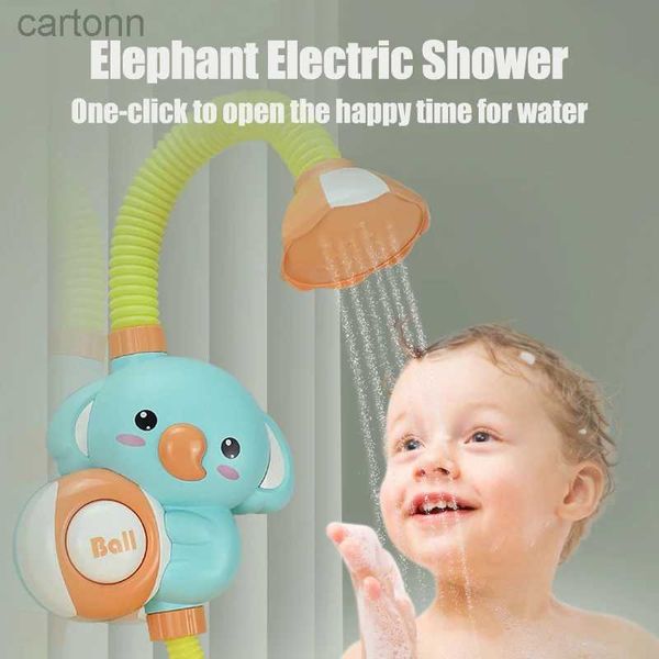 Bath Toys Electric Elephant Shower Toys Kids Baby Bath Spray Robinet d'eau à l'extérieur baignoire Sprinkler Strong Aspiration 240413