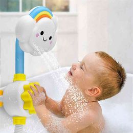 Badspeelgoed voor Baby Water Game Clouds Model Kraan Douche Spray Speelgoed voor Kinderen Squirten Sprinkler Badkamer Kindercadeau 210712