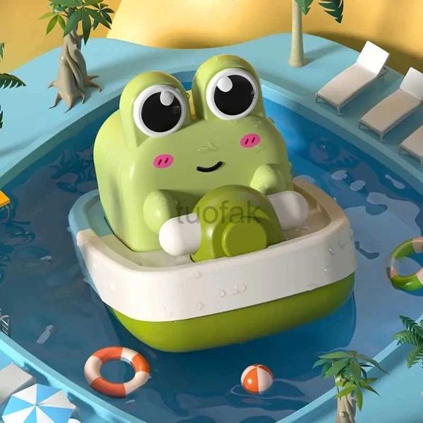 Bath Toys Frog Bath Toy With Clockwork for Kids Enroulement Piscine Bathtub Baignier Baby Bath Birthday Gift For Toddlers Enfants Enfants D240507