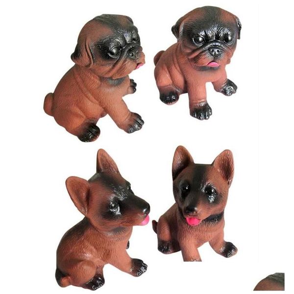 Juguetes de baño divertido mascota perro creativo estridente sonido de pollo apretar gritando pug juguete perros gota entrega bebé niños maternidad ducha dhun5