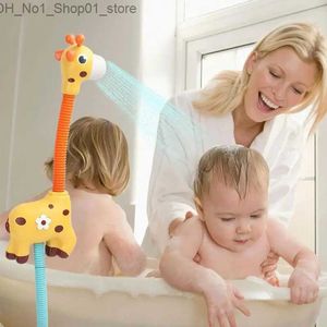 Badspeelgoed Giraffe Badsproeier Speelgoed Waterspuitsproeier Automatische waterbadkamer Douchekop Perfect voor kinderen Verjaardagscadeau Q231212