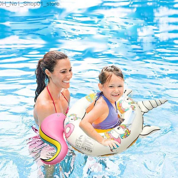 Juguetes de baño flotadores inflables con cola anillo de natación juguetes regalos para mujeres niñas baño piscina inflables al aire libre Q231212