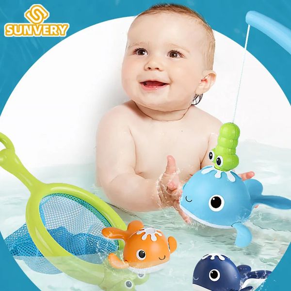 Toys de pêche magnétique jeux de pêche à la baleine natation nager table à eau baignoire baignoire jouet pour les tout-petits enfants enfants 2 3 4 5 6 240403