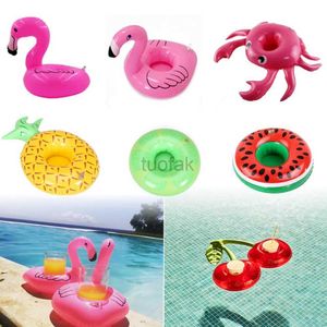 Toys de bain mini-boisson gonflable support de tasse de flamants flamanto porte-boisson piscine de baignade de baignade de baignade de natation de fête de fête de fête de fête de décoration D240507