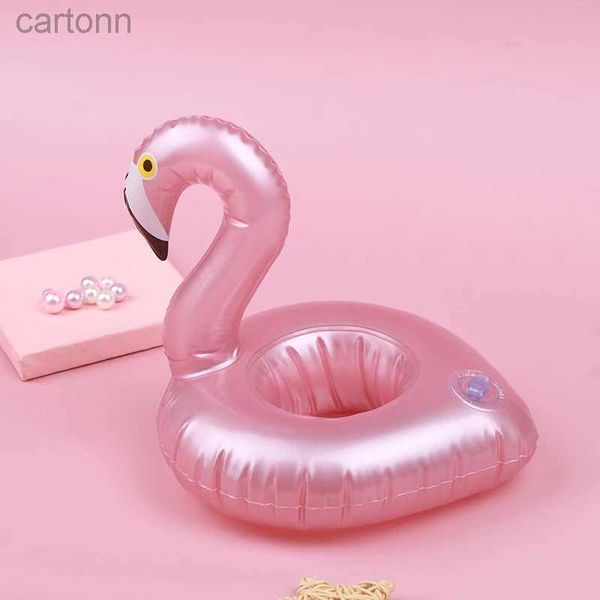 Juguetes de baño mini inflable flamingo piscina flotante juguetes bebida copa flotante