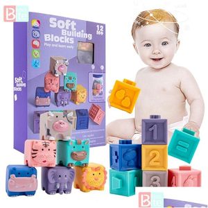Bath Toys Montessori 12pcs Blocs de bébé