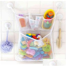 Jouets de bain Mtifonction bébé salle de bain sac en maille enfant jouet filet ventouse paniers enfants baignoire poupée organisateur X1106 livraison directe Materni Dhukj