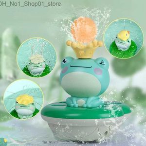 Jouets pour le bain Nouveau bébé jouets de bain électrique pulvérisation d'eau flottant Rotation grenouille arroseur douche natation salle de bain jeu pour enfants enfant cadeaux Q231212