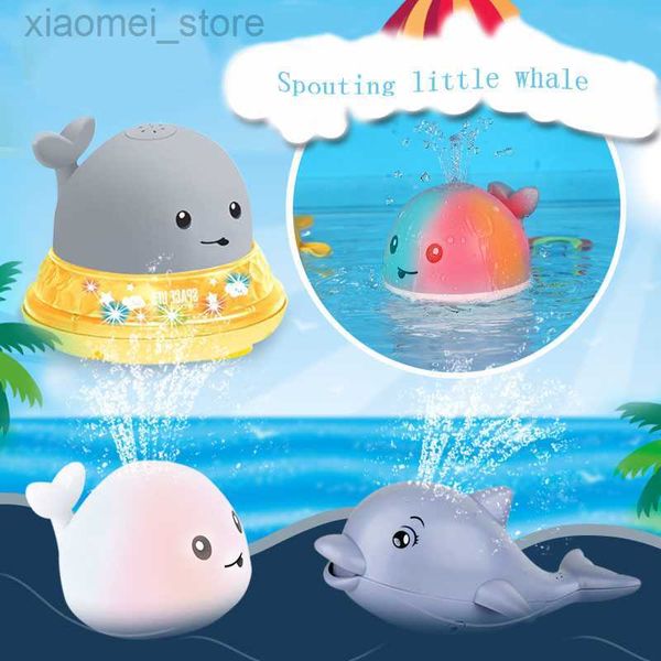 Juguetes de baño nuevos dibujos animados delfín rociador de agua juguetes de baño para niños pulpo rociador giratorio niños agua juguetes de natación