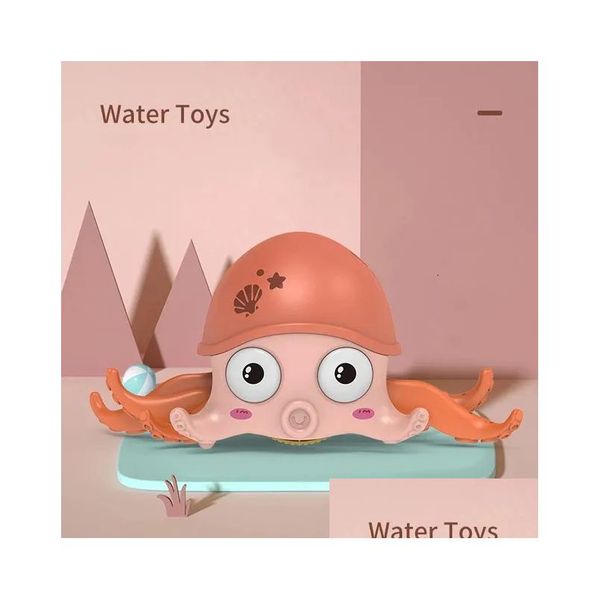 Jouets de bain Poulpe Jouet Bébé Enfant Pling Ligne Horloge Dessin Animé Cling Marche Méduse Terre Et Eau Fun Piscine Drop Livraison Enfants Tapis Dho6S