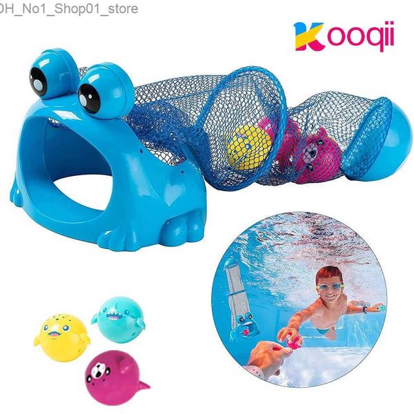 Juguetes de baño Juguetes de entrenamiento de buceo de verano Alimentar a la rana Juego El alimentador inferior Piscina subacuática Juguetes de buceo Juguetes de baño para niños y niñas Q231212