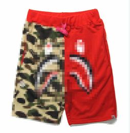 Bathing Ape Shorts pour hommes Été Nouveau Camouflage Splice Shark Beachwear Adolescent Casual Shorts Pantalons Bathing APE Pants