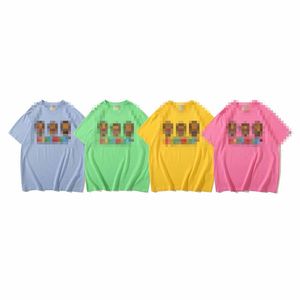 chemise de singe de bain Nouvel été imprimé de singe de pastèque T-shirt décontracté à col rond pour hommes et femmes