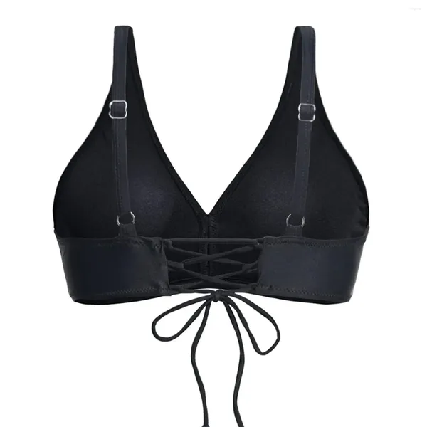 Cossin de bain pour femme Soid Sheild Breathable Swimsuit Top Top Women's Bikini Gathering Sports Bra Summer Swim Beach Wear