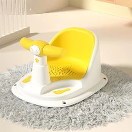 Badkuipjes Babybadzitje Born Tub Seat Draagbare veiligheids-antislip babydouchestoel met rugleuning Badkruk voor badkamer Babyproducten 230928