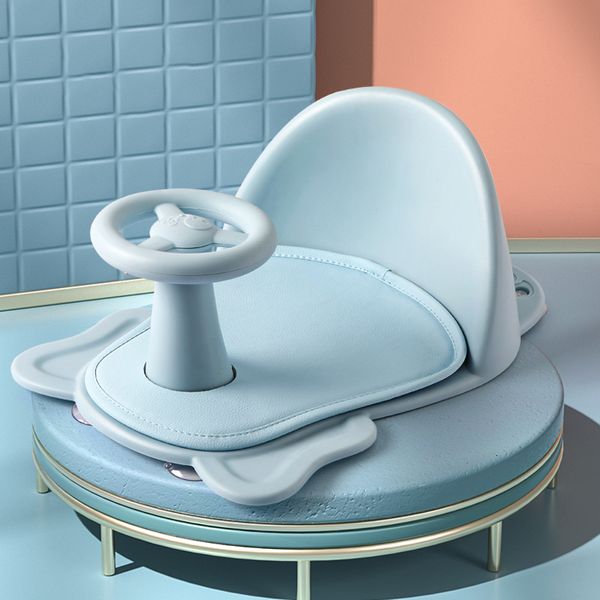 Bañeras Asientos Asiento de baño para bebé Puede sentarse Acostarse Nacido Asiento de bañera redondo antideslizante con tapete suave antideslizante Soporte de seguridad universal Silla de baño 230923