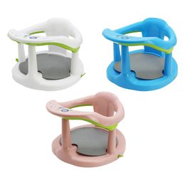 Baignoires Sièges Siège de bain pour bébé Sécurité portable Chaise de douche antidérapante avec dossier Ventouses Soins pour bébé Siège de bain Jouets de lavage 231204