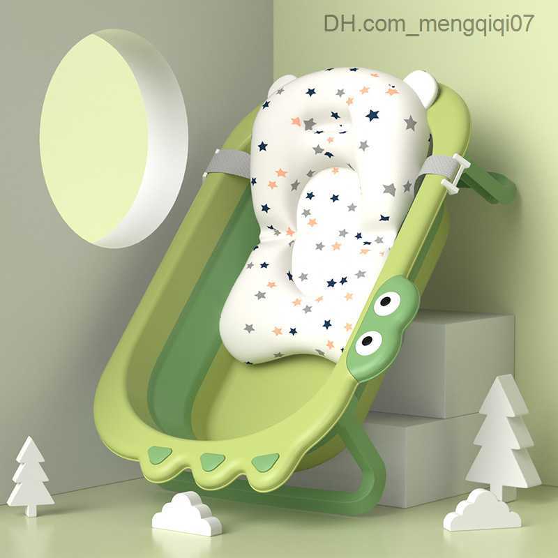 Badbuizen stoelen Babybad met kussenkussen vouwbare cartoon zittende badkuip voor pasgeborenen schattige babyveiligheid badbadbadbad met drainagegat Z230818