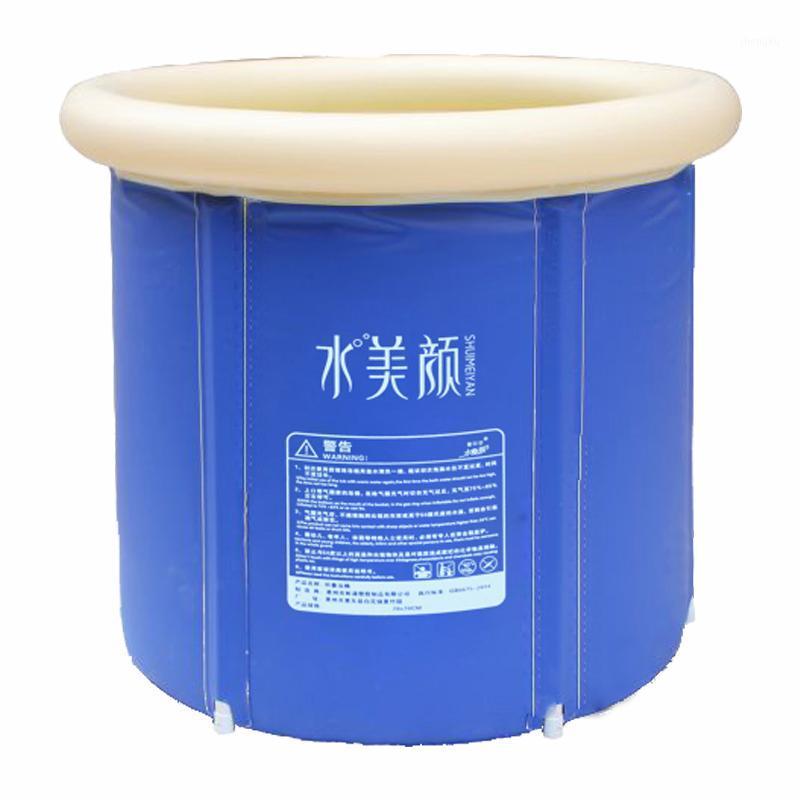 Bathing Tubs & Seats Bath Barrel Adult Folding Household Inflatable Tub Thickening Large Body Plastic Bucket