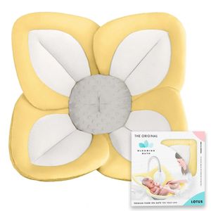 Baignoires sièges floraison bain bébé siège de bain en peluche Minky bébé évier tapis de baignoire coussin sûr fleur siège pour nés 231204