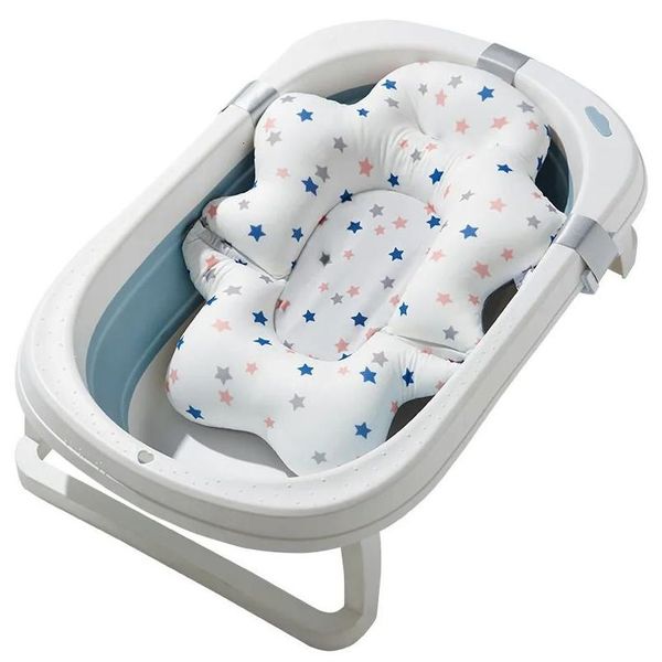 Baignoires Sièges Mtifonctions Coussinets de baignoire pliables pour bébé Tapis de support de siège Borns Baignoire Anti-dérapant Doux Coussin de corps respirant Dhr8X