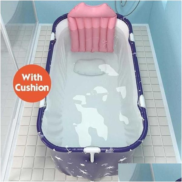 Baignoires Sièges Portable Adt Baignoire Pliante Seau De Bain Bidet Corps Enfants Grande Capacité Garder Et Froid Pliable Baignoire Baril D DH80S