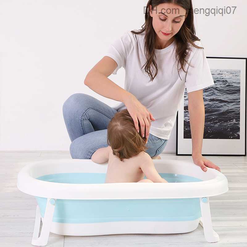 Wanny kąpielowe Fotele Przenośne przechowywanie 0-12-letnia opieka nad dzieckiem Regulowana baby shower Składany wanna Bezpieczeństwo Wsparcie Wanna Z230817