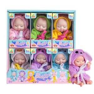 Bathrobe Doll Gift Box Kawaii 6pcs/Lot 11 cm schattige baby pasgeboren mini Doll Diy Kids Girls Express items Kerstcadeaus