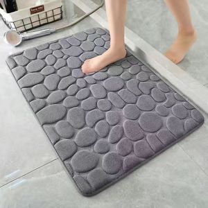 Tapis de sol absorbant, galets de maison, velours, tapis de pied antidérapant, paillasson de salle de bain, tapis de toilette à séchage rapide