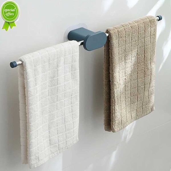 Accessoires de salle de bain porte-serviettes sans poinçon salle de bain tenture murale support multifonction Double colonne rangement de cuisine pour la maison