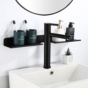 Badkameraccessoires Wandopslag Plankkraan Rack Houder Douche Organisator Shampoo Zeep Cosmetische 211112