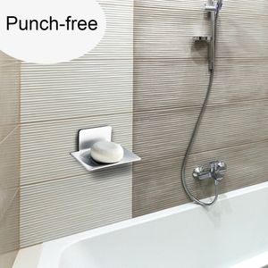 Salle de bains en aluminium en alliage de savon plat punchage gratuit maximum de savon monté éponge d'organisateurs accessoires de savon de cuisine