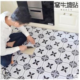 Baño antideslizante azulejo de piso pegatinas impermeables pegatinas decorativas de pared cocina alfombra de piso papel tapiz autoadhesivo -10 T200601