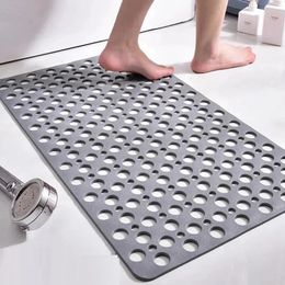 Salle de bain Anti-slip tapis douche anti-bas pour sol en plastique Route de tapis en plastique Round Creux Tapes d'aspiration TPE Pad 240507