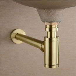 Badkamer Wastafel Wastafel Kraan Fles Trap Afvoerkit Afval TRAP Pop Afvoer Ontgeuringseffect Geborsteld Goud Zwart Brons Chrome294u