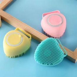 Outils de beauté de salle de bain chiot gros chien de bain de bain massage massage brosse de sécurité douce silicone 6 style